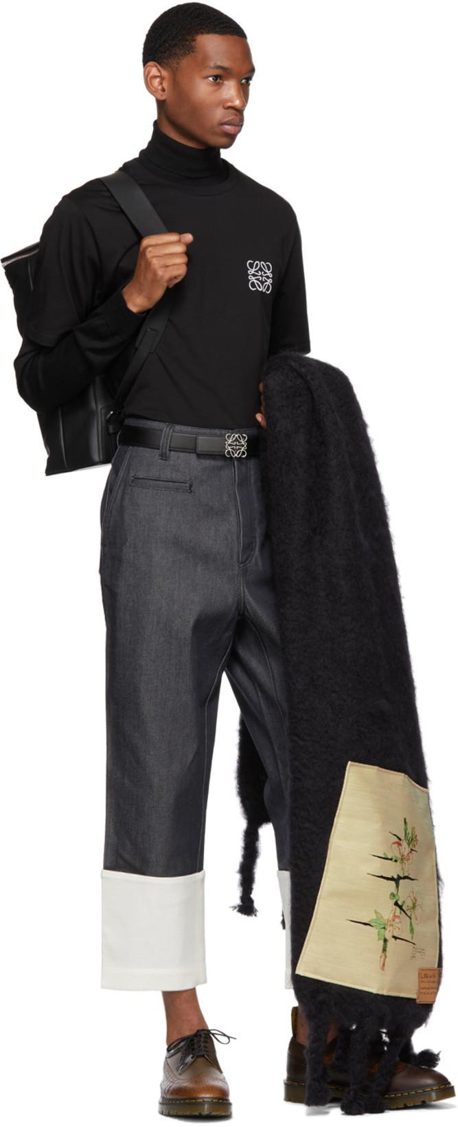 LOEWE Logo Anagram Cotton Jersey T-shirt In Black