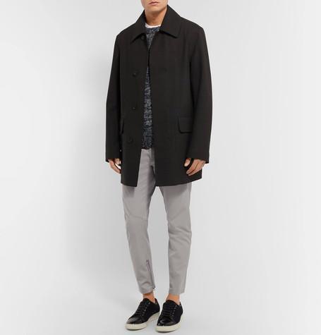 LANVIN Cap-toe Suede And Patent-leather Sneakers In Blue