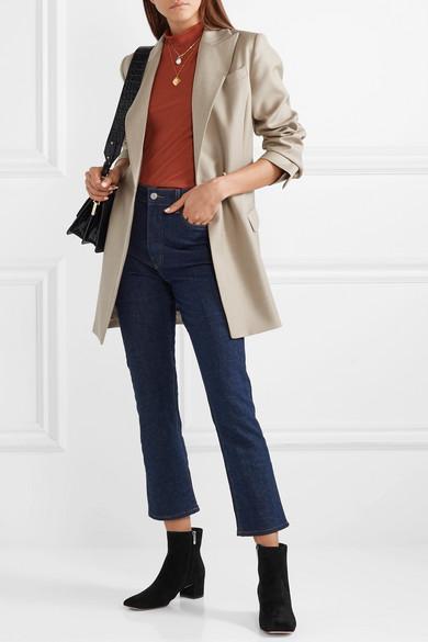 GIANVITO ROSSI Block Heel Ankle Boots With Suede Finish In Black