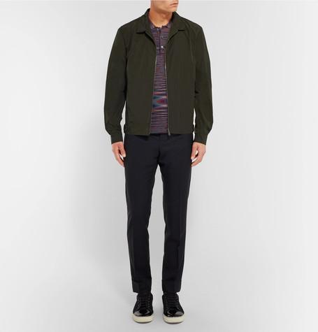 LANVIN Cap-toe Suede And Patent-leather Sneakers In Blue