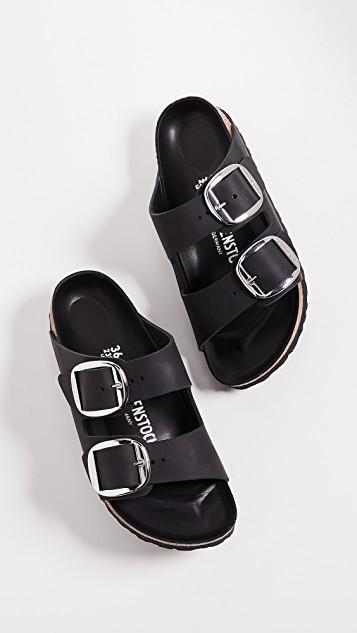 BIRKENSTOCK Leather Sandals In Black
