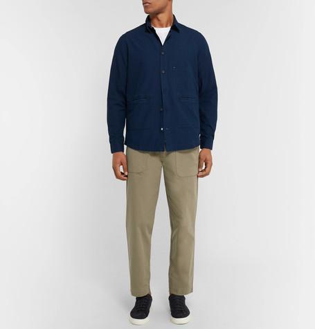 LANVIN Cap-toe Suede And Patent-leather Sneakers In Blue