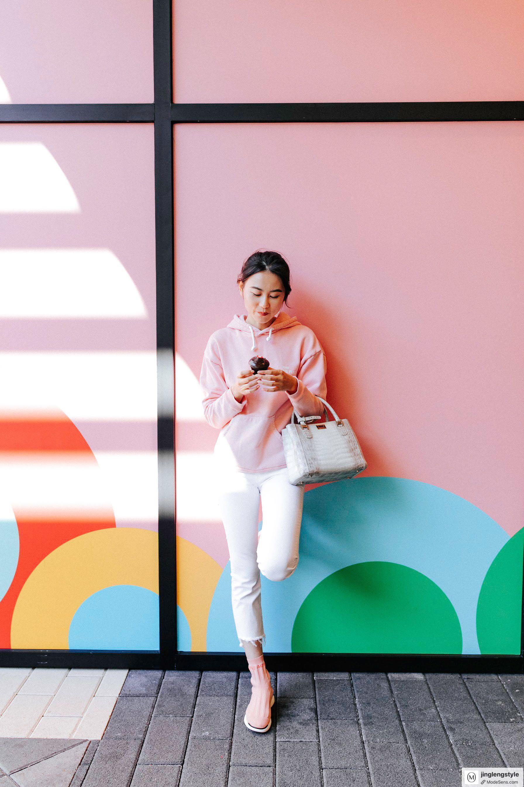 MOTHER The Lil Patch Pocket Undercover Sneak Wide Leg Jeans In White