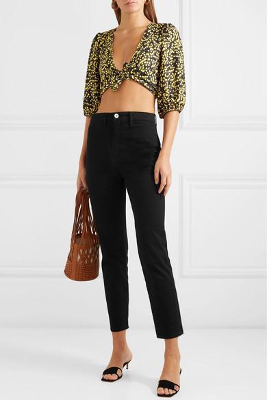 CHLOÉ 'camille' Cork Wedge Leather Slide Sandals In White