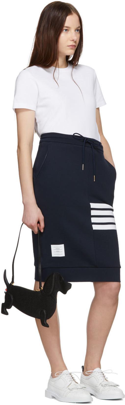 THOM BROWNE Relaxed-fit Cotton T-shirt In White