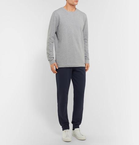 HANRO Cotton Pure Fitted Cotton Crew Neck T-shirt In Multi