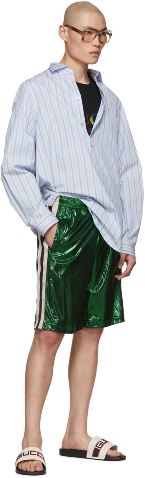 GUCCI Off-white Pursuit Sport Slides In Ecru Poppy Nero