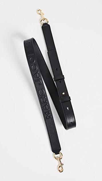 MARC JACOBS 'the Snapshot' Black Shoulder Bag With Metal Logo At The Front