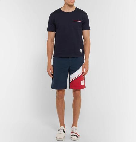 THOM BROWNE Oversized Short Sleeves T-shirt In Black