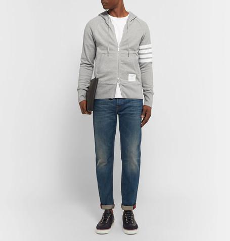 THOM BROWNE White Medium Weight Cotton Jersey T-shirt