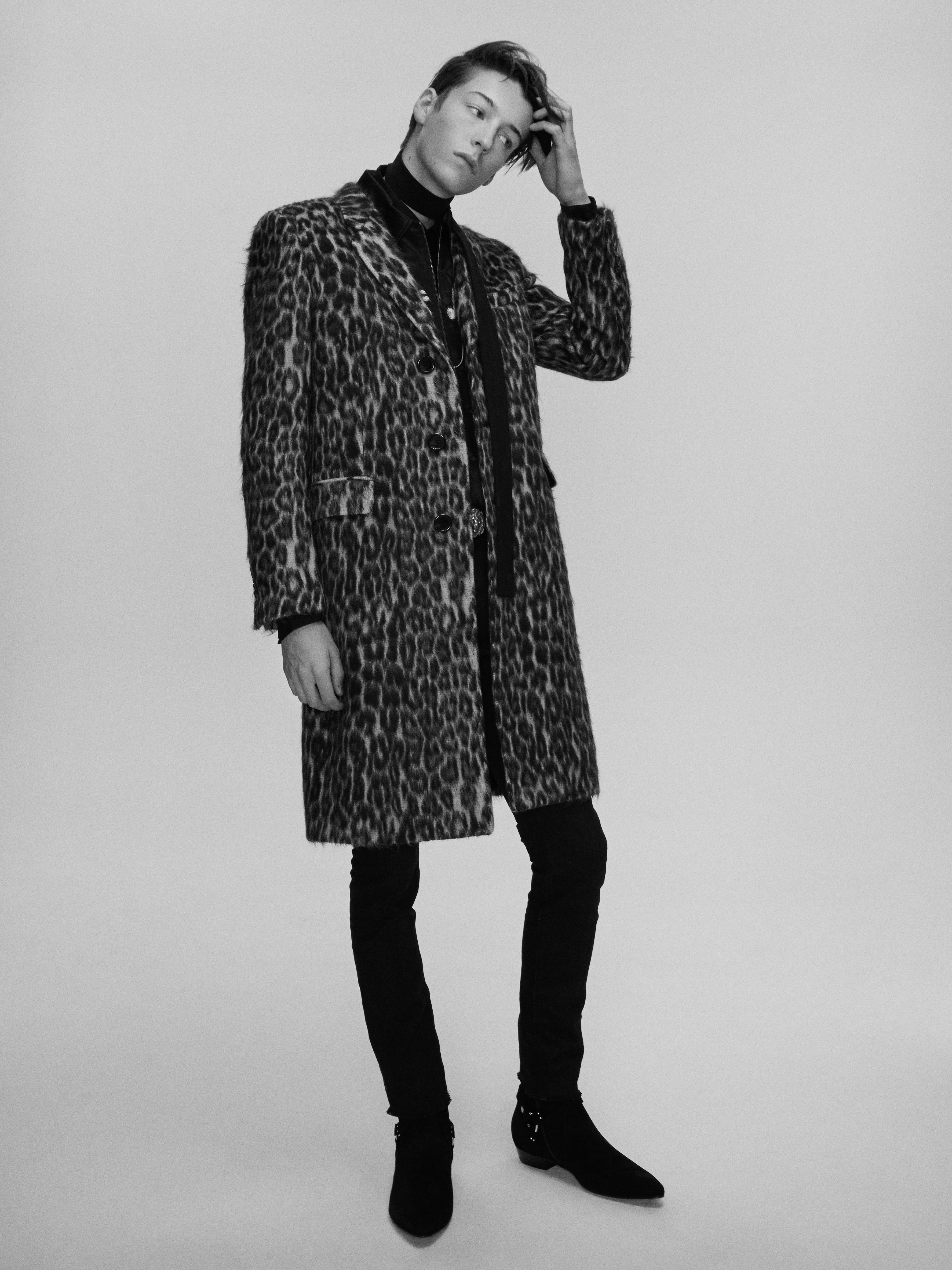 SAINT LAURENT Wyatt Harness Calf Leather Ankle Boots In Black