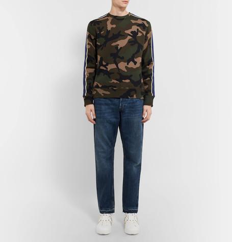 VALENTINO GARAVANI Valentino Rockstud Untitled Leather Sneaker In White