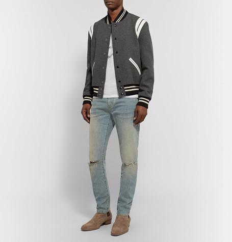 SAINT LAURENT Suede Chelsea Boots - Tan