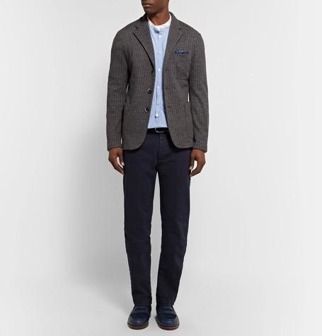 MONTBLANC Tweed-effect Reversible Belt In Black