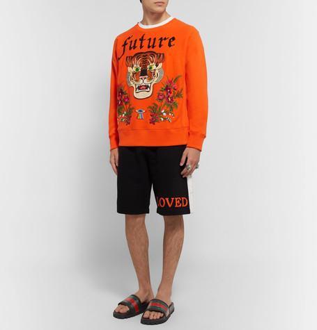 GUCCI Pantoletten Mit Webdetail In Black