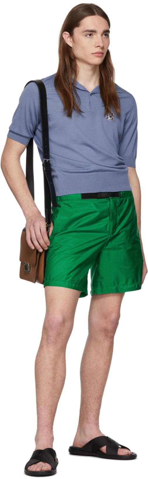 PRADA Spazzolato Slide Sandal In Nero