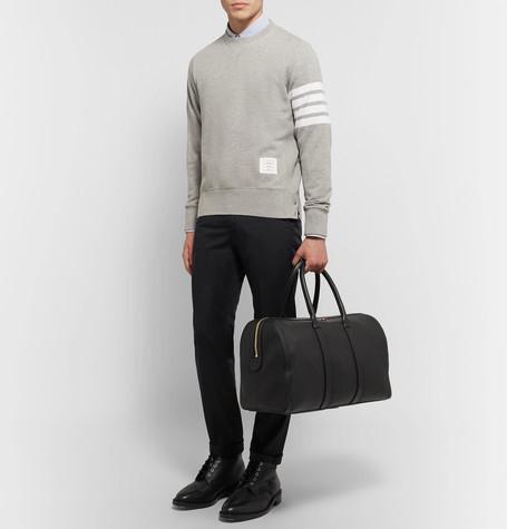 THOM BROWNE Blue Jersey Sweatshirt With 4bar Detail