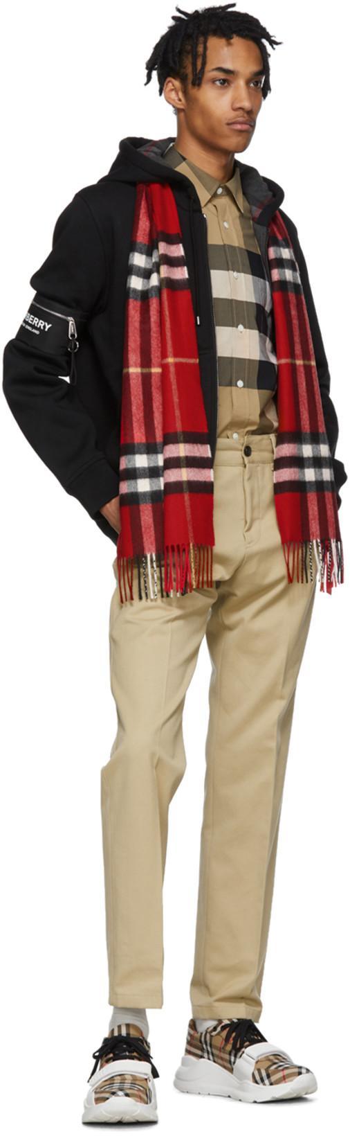 BURBERRY Men Cotton Shirt With Check Print In Multi