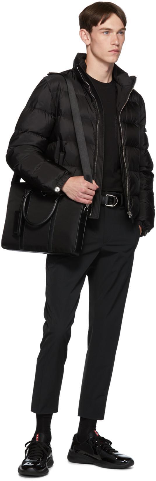 PRADA Black Leather New Americas Cup Sneakers