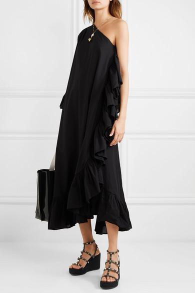 VALENTINO GARAVANI Rockstud Leather Wedge Sandals In Black