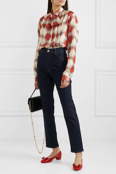 FERRAGAMO 30mm Vara Bow-detail Leather Pumps In Red