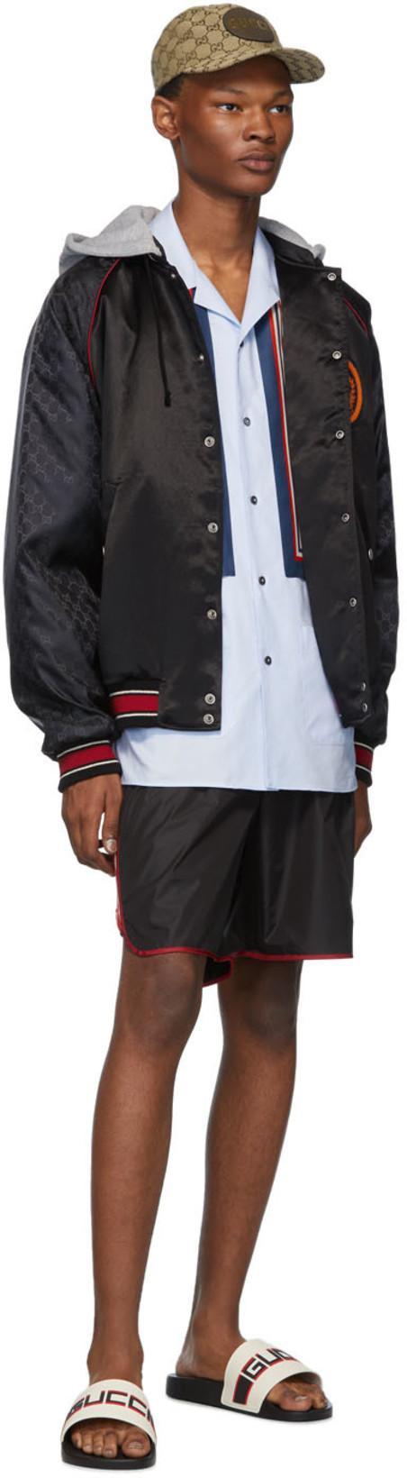 GUCCI Off-white Pursuit Sport Slides In Ecru Poppy Nero