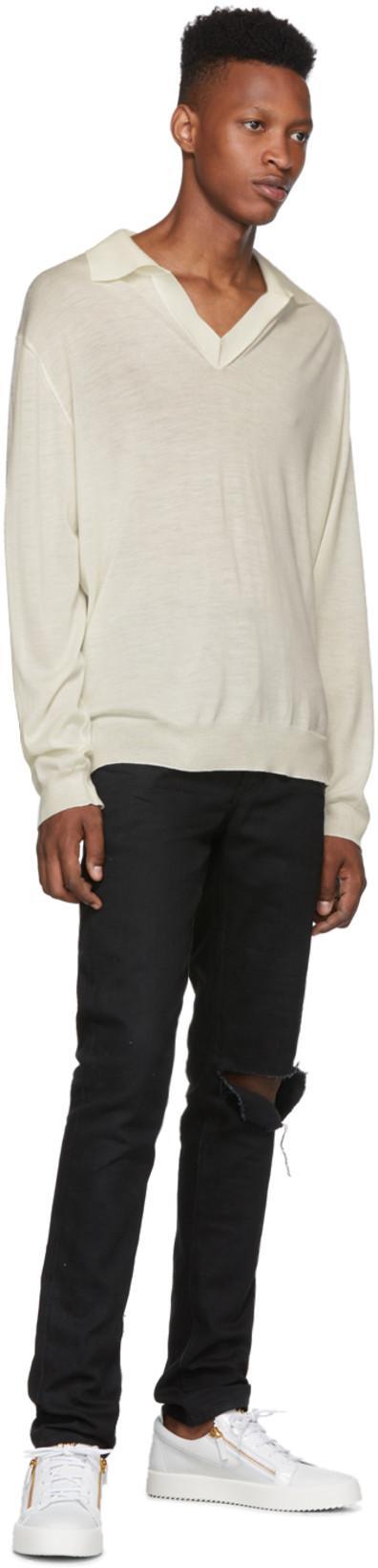 GIUSEPPE ZANOTTI Glossy Leather Sneakers In White