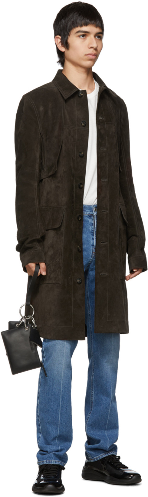 PRADA Black Leather New Americas Cup Sneakers