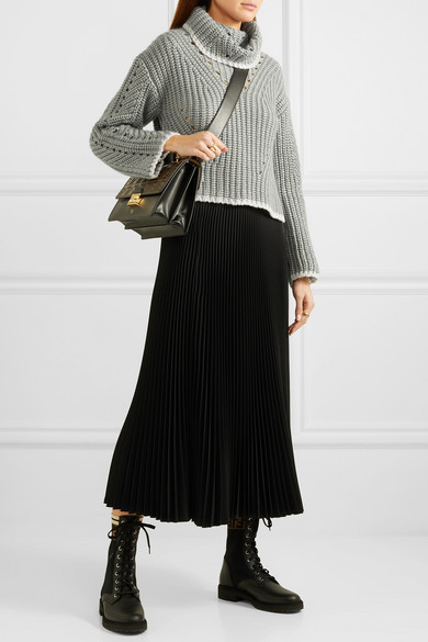 FENDI Rockoko Chelsea Sock Combat Boot In Black