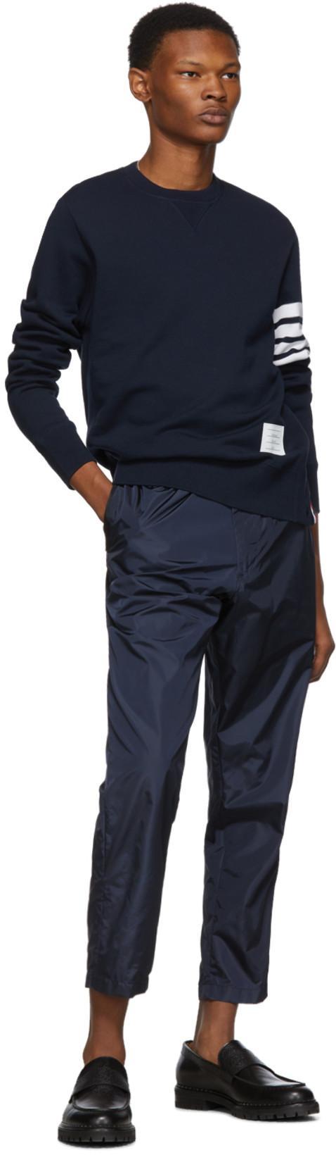 THOM BROWNE Classic 4-bar Sweatshirt In Blue