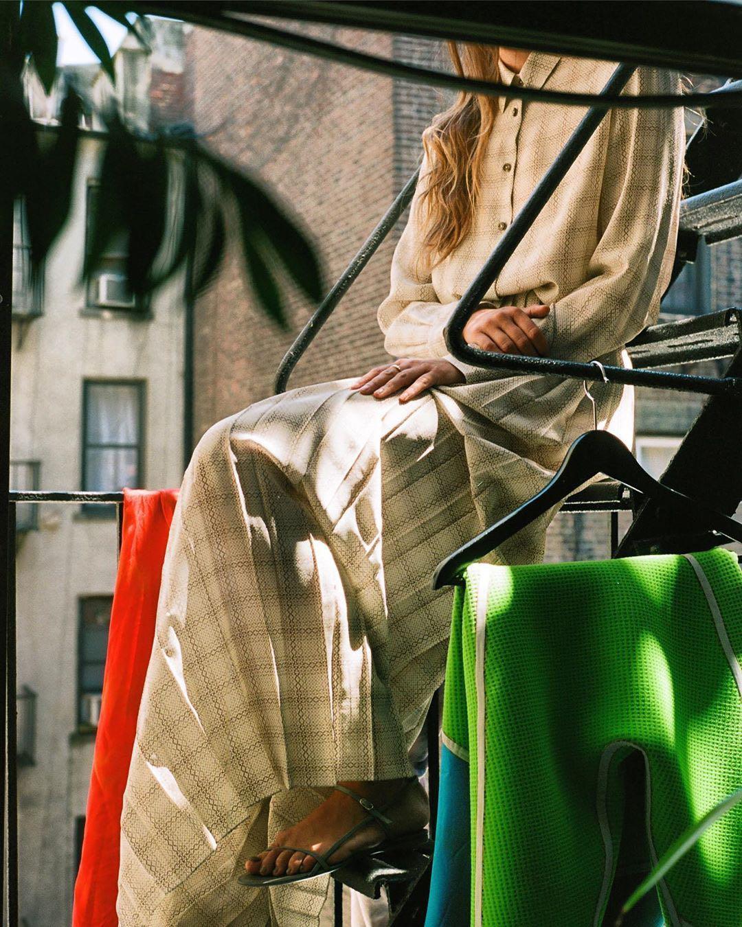 THE ROW Bare Black Leather Sandals