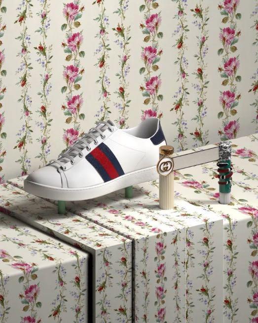 GUCCI Women Ace Leather Sneakers In Multi