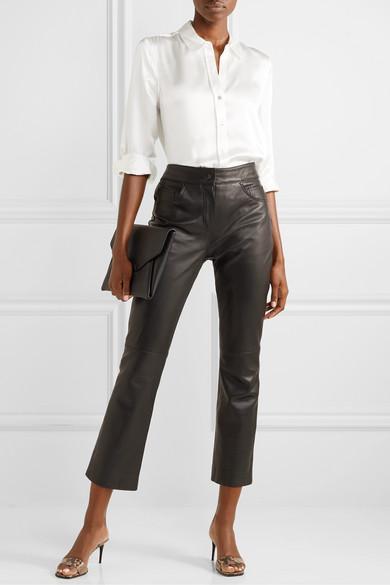 L'AGENCE Dani Silk Charmeuse Blouse In Ivory