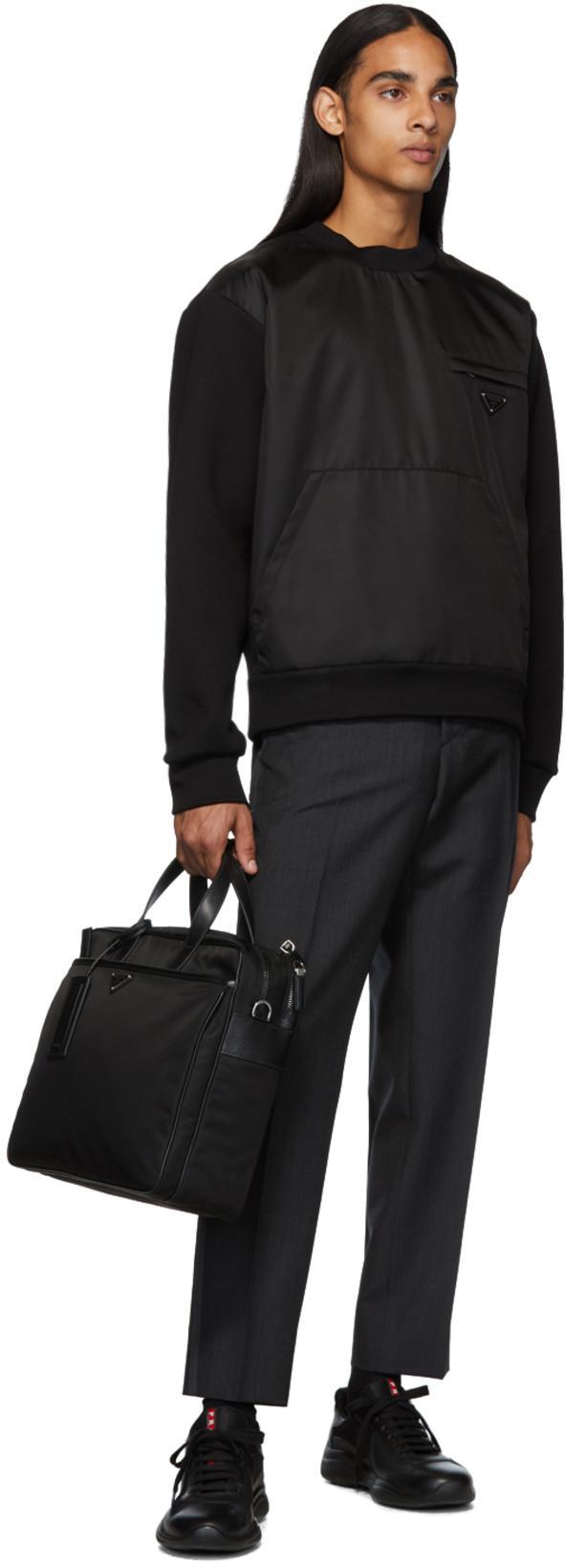 PRADA Black Leather New Americas Cup Sneakers