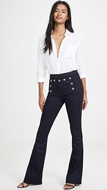 RAILS Ellis Button-down Long-sleeve Solid Shirt In White