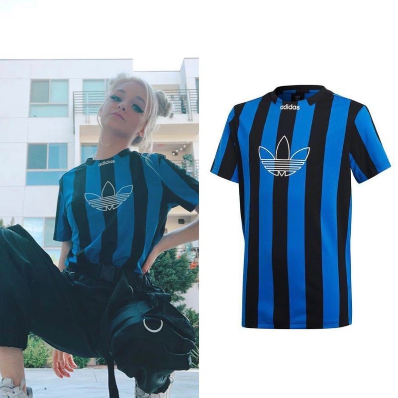 zambercloset's Posts | Wearing: Adidas Originals Adidas Men's Climacool Striped Soccer Jersey In Blue/black