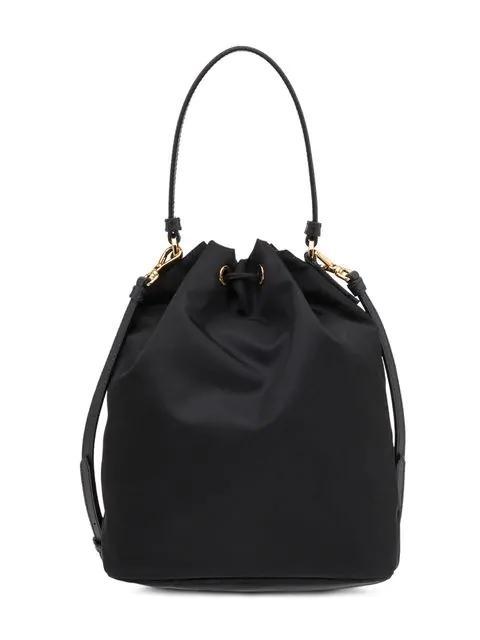 PRADA Contemporary Re-nylon Bucket Bag Design In Black