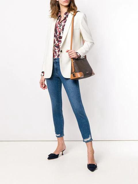 MANOLO BLAHNIK Kitten Heel Mules In Navy Blue Suede