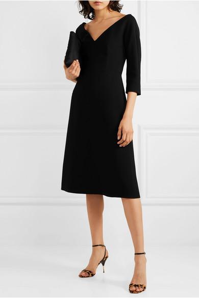 PRADA Mid-length V-neck Dress In Black