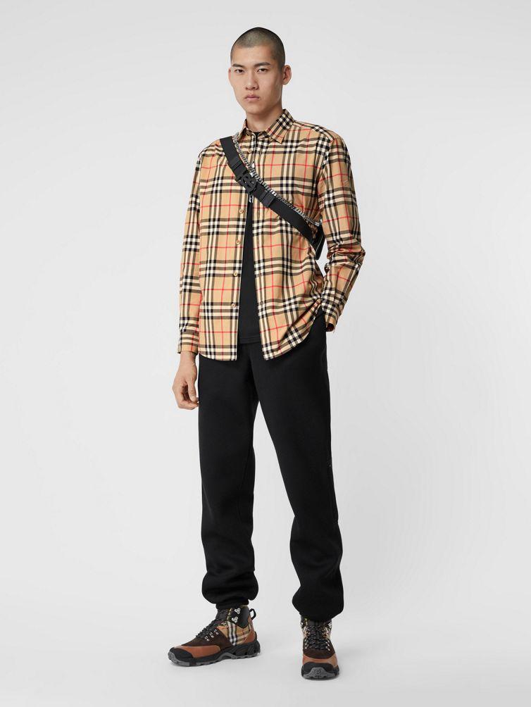 BURBERRY Shirt With Vintage Check Pattern In Neutral