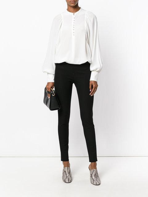 JOSEPH Gabardine Mid-rise Stretch-woven Leggings In Black