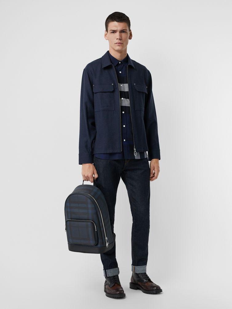 BURBERRY Summerton Shirt Men In Blue