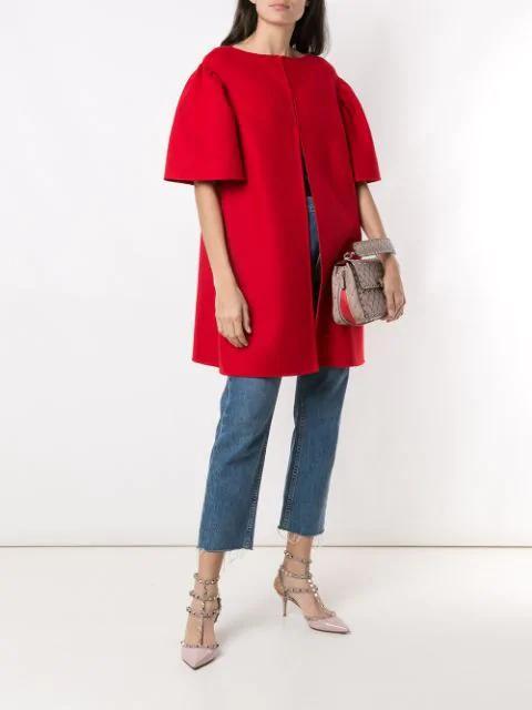 VALENTINO GARAVANI Rockstud Patent Leather Slingback Pumps In Neutral