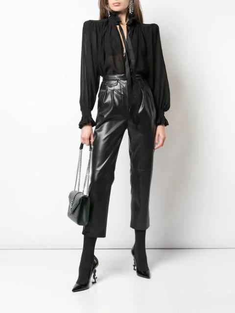 SAINT LAURENT Ysl Opyum Patent Leather Pumps In Black