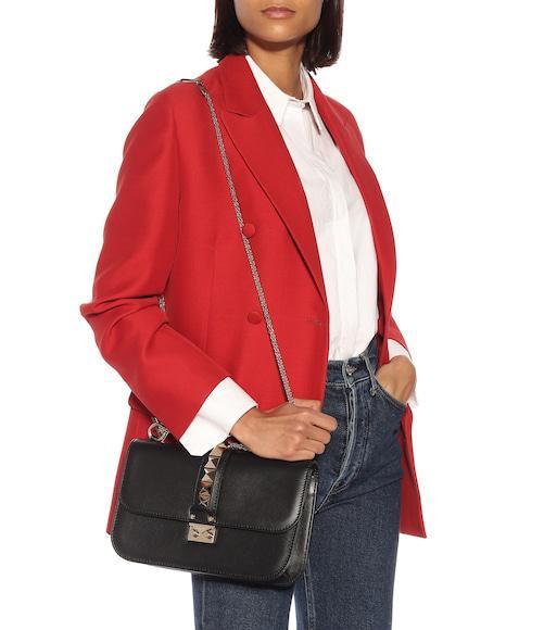 VALENTINO GARAVANI Rockstud Calfskin Double-strap Bracelet Woman Black Uni