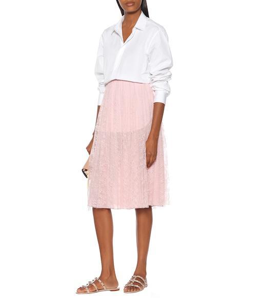 VALENTINO GARAVANI Flat Sole Rockstud Leather Sandals In A76 Candy Rose