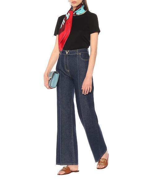 VALENTINO GARAVANI Vlogo Signature Leather Sandals In Brown