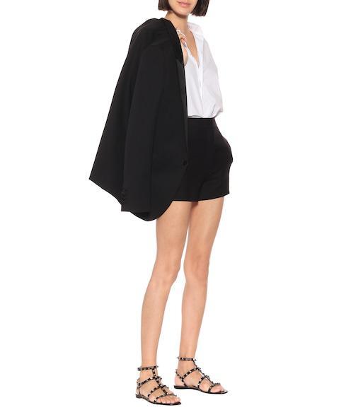 VALENTINO GARAVANI Rockstud Ankle-strap Flat Sandals In Black