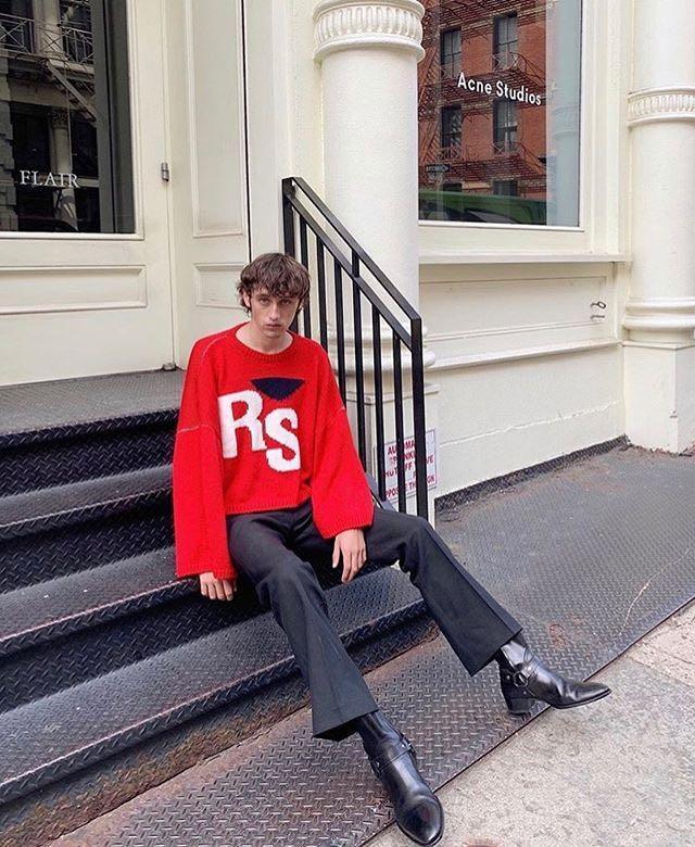 SAINT LAURENT Wyatt Harness Calf Leather Ankle Boots In Black