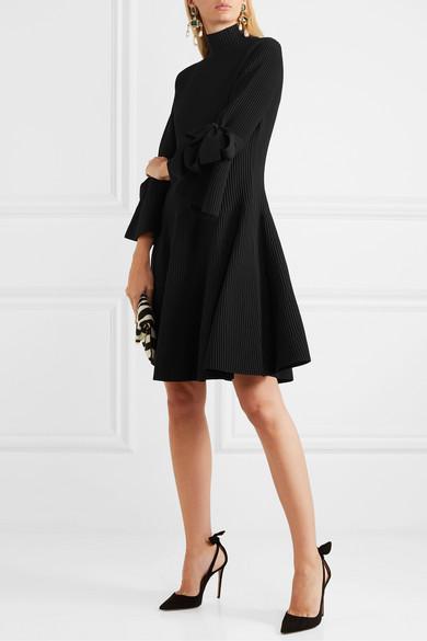 AQUAZZURA Suede Bow Stiletto Pumps In Black